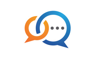 Speech message bubble icon Logo template vector illustration v.7