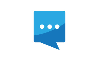 Speech message bubble icon Logo template vector illustration v.8