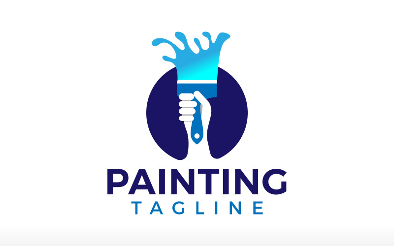 Creative Paint Brush Logo Design House Painting Logo Painter Handyman Logo Logo Template