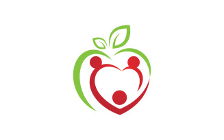 Healthy apple Nutrition vector design icon illustration v.10