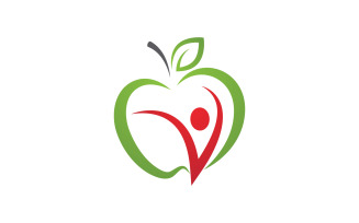 Healthy apple Nutrition vector design icon illustration v.1