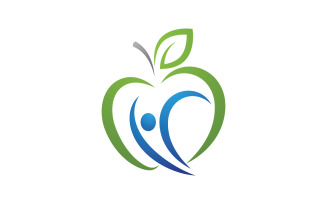 Healthy apple Nutrition vector design icon illustration v.3