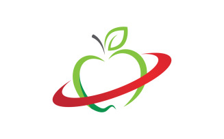Healthy apple Nutrition vector design icon illustration v.8
