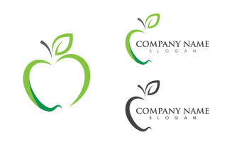 Healthy apple Nutrition vector design icon illustration v.9