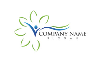 Human character Healthy logo sign illustration vector design v.21