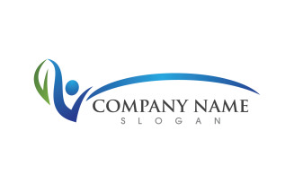 Human character Healthy logo sign illustration vector design v.23