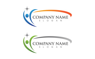 Human character Healthy logo sign illustration vector design v.28