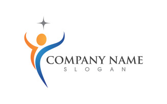 Human character Healthy logo sign illustration vector design v.29