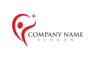 Human character Healthy logo sign illustration vector design v.30