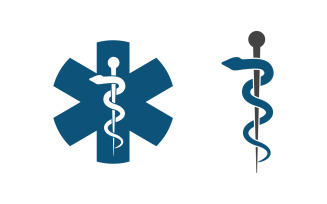 Medical snake icon Logo vector illustration design v.2