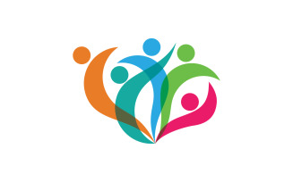 Mutual help care social Community Logo design template v.11