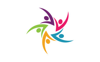 Mutual help care social Community Logo design template v.24