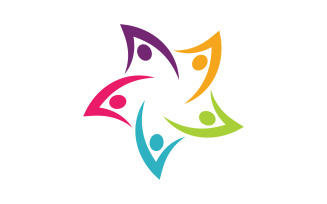 Mutual help care social Community Logo design template v.26