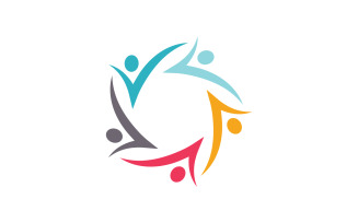 Mutual help care social Community Logo design template v.28
