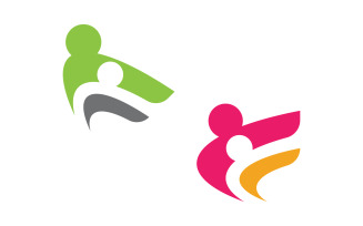 Mutual help care social Community Logo design template v.44