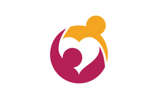 Mutual help care social Community Logo design template v.8