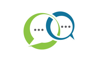 Speech message bubble icon Logo template vector illustration v.14