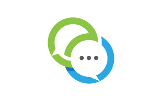 Speech message bubble icon Logo template vector illustration v.19