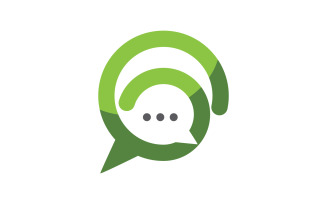 Speech message bubble icon Logo template vector illustration v.23