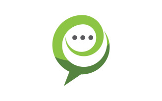 Speech message bubble icon Logo template vector illustration v.25