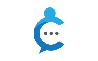 Speech message bubble icon Logo template vector illustration v.28