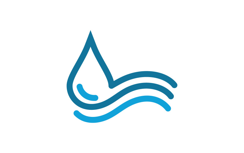 Water drop pure nature Logo Template vector illustration design v.1