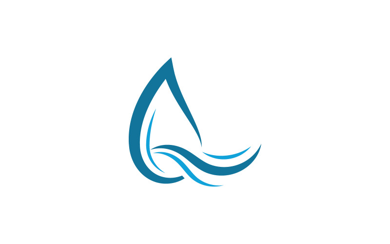 Water drop pure nature Logo Template vector illustration design v.2