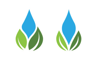 Water drop pure nature Logo Template vector illustration design v.7