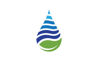Water drop pure nature Logo Template vector illustration design v.8