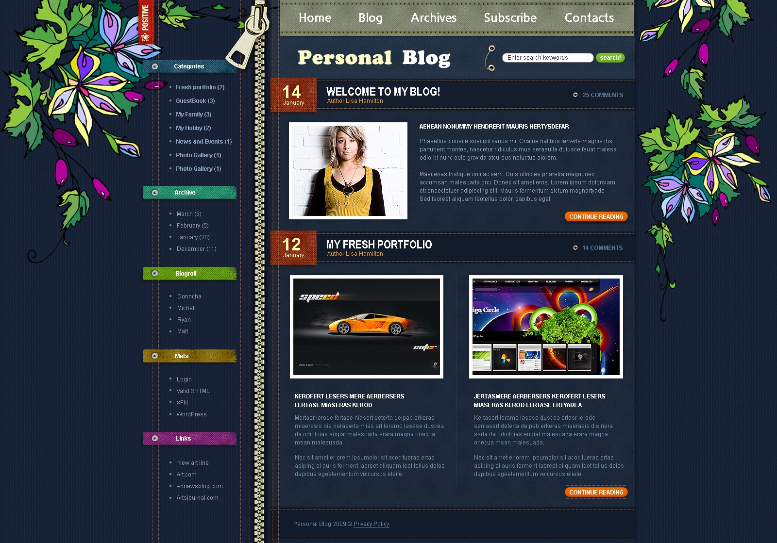 Загрузить готовый сайт. Шаблон сайта. Макет сайта блога. Дизайны личных сайтов. Дизайн сайта личного блога.
