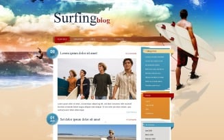 Surfing PSD Template