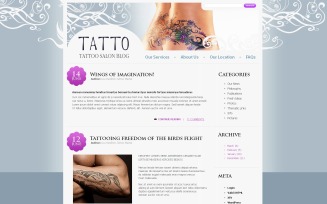Tattoo Salon PSD Template