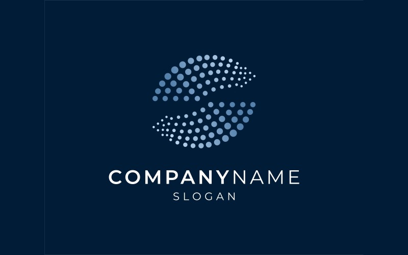 Letter S Halftone Dot Logo Logo Template