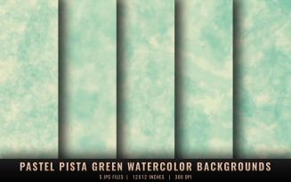 Pastel Pista Green Watercolor Backgrounds