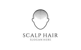 Scalp Hair Transplant Head Logo