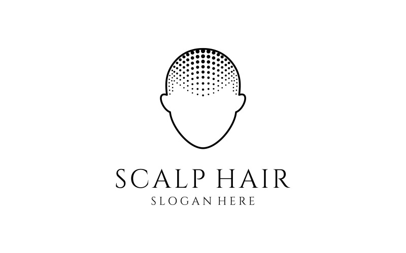 Scalp Hair Transplant Head Logo Logo Template