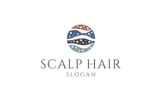 Scalp Hair Transplant Logo Illustration