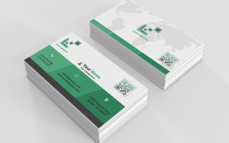 Sleek Black & White Business Card Template PSD