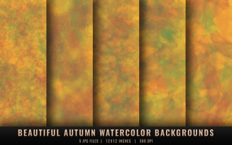 Beautiful Autumn Watercolor Backgrounds