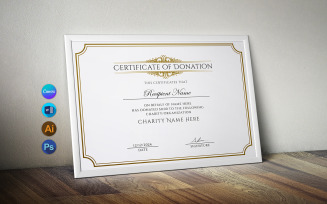 Canva Donation Certificate Template