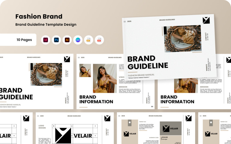 Elegant Fashion Branding Guideline Magazine Template