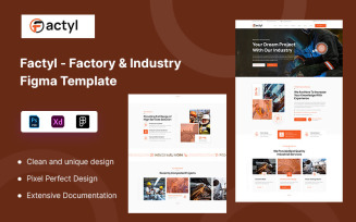 Factyl - Factory & Industry Figma Template
