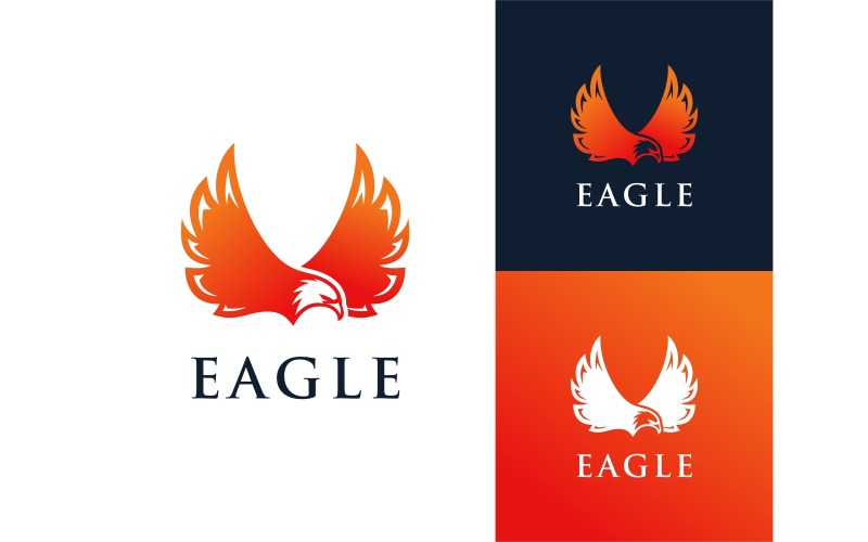 Flying Eagle Wing Logo Illustration Logo Template