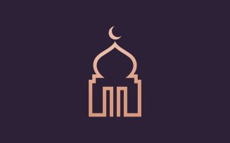 Islamic Mosque Logo Vector Tempalate design 6