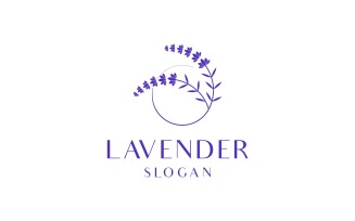 Lavender Violet Floral Logo