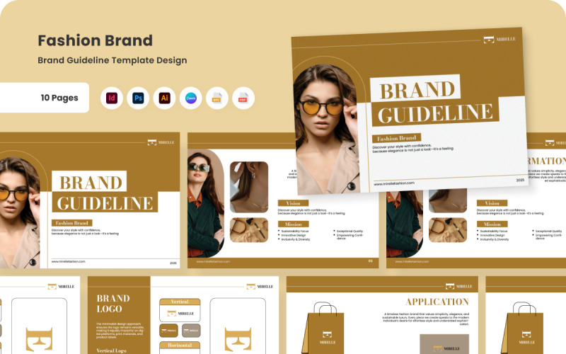 Luxury Fashion Brand Identity Guidelines Magazine Template