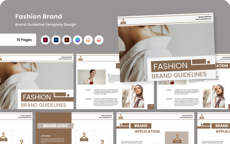 Minimalist Fashion Brand Identity Guideline Magazine Template