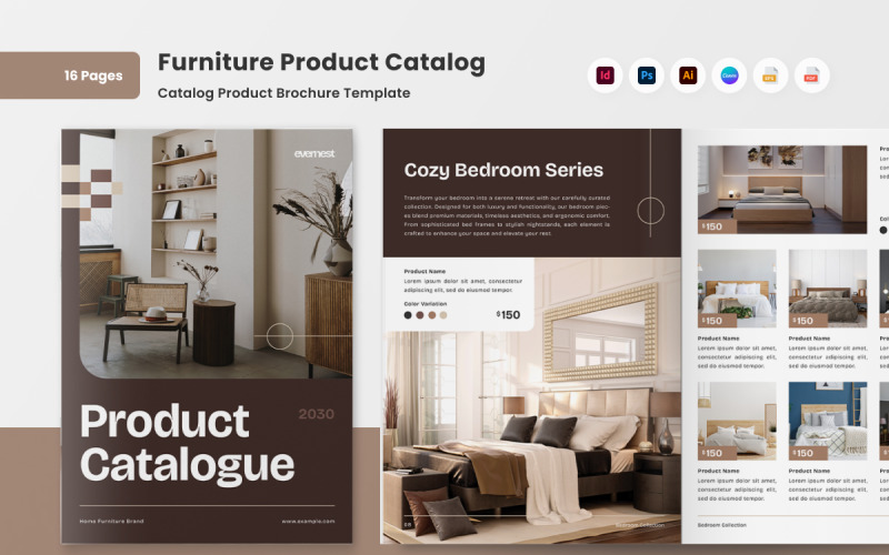 Modern Home and Furniture Catalog Brochure Magazine Template