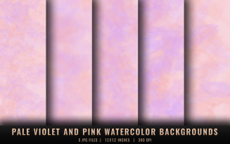 Pale Violet and Pink Watercolor Backgrounds