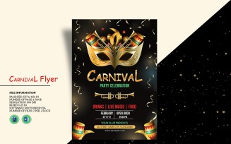 Vibrant Carnival Party Flyer Template – Customizable & Ready to Print